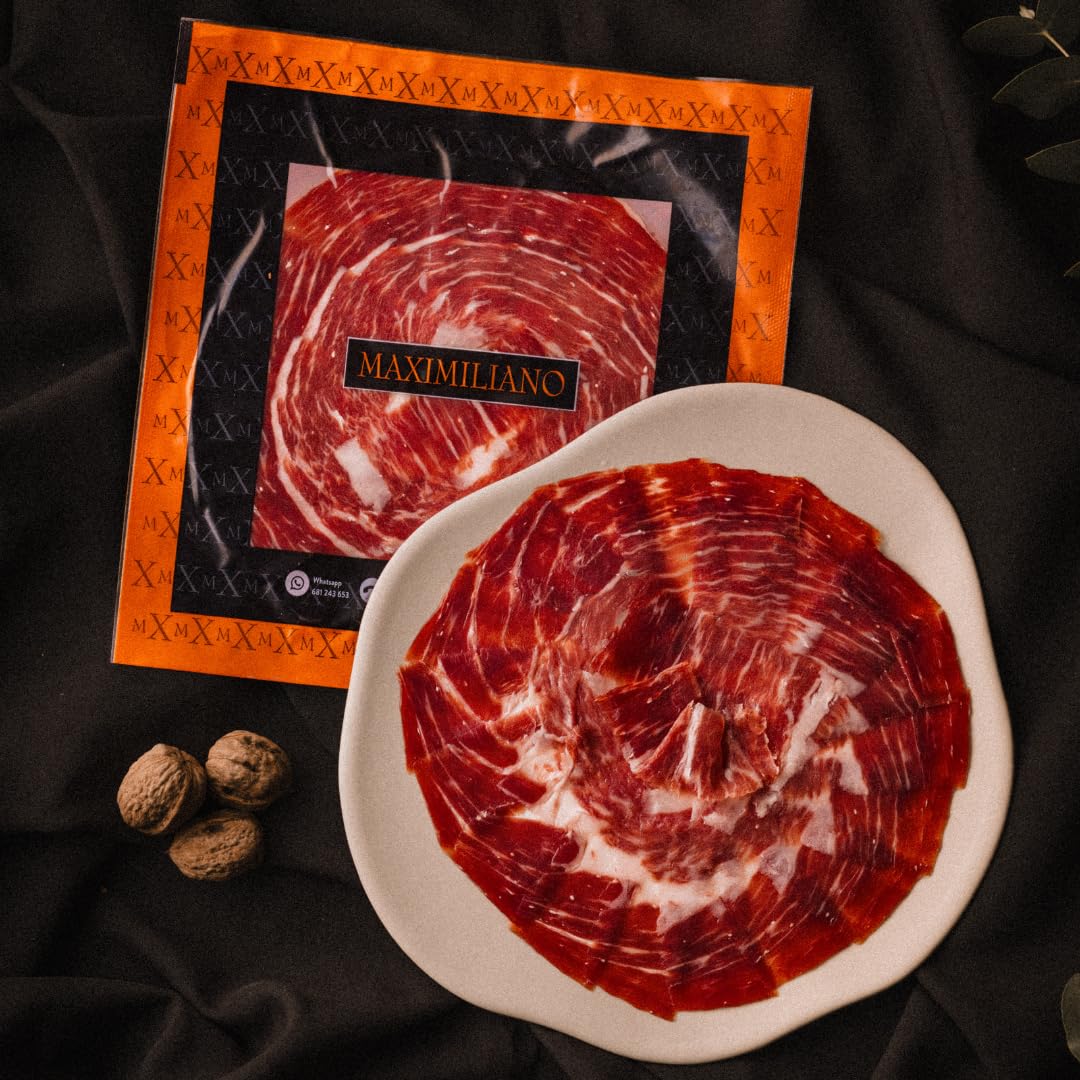 Jamón de Bellota 100% Ibérico Loncheado a Mano 80gr Estuche Curación Lenta 36 Meses