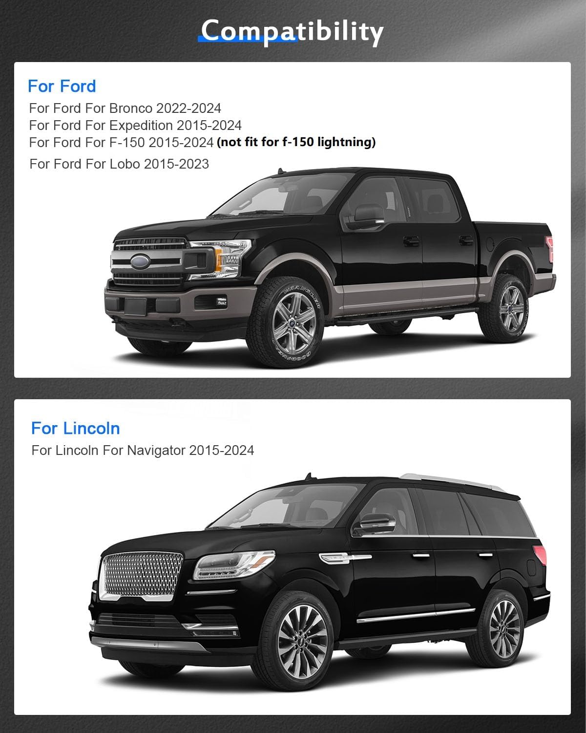 ECCPP 6x135 to 6x135 Wheel Spacers hubcentric 1 inch 6 Lug Fit for Ford for Expedition 2015-2024| for Ford for Lobo 2015-2023| for Lincoln for Navigator 2015-2024-4PCS