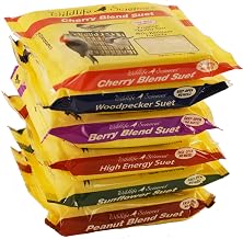 Wildlife Sciences Suet Cakes for Wild Birds | 10.5 oz of Suet Cakes for Wild Birds (6 Pack Variety)