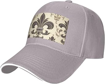 Fleur-de-Lis and Coat Arms Knight Baseball Cap Men Women Classic Adjustable Golf Dad Cap Trucker Hats Casual Casquette Hat Gray