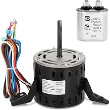 5KCP39GGV567DS Furnace Blower Motor 1/3 HP 115V 1075 RPM Replacement for Genteq 5KCP39HGP968BS 5KCP39JGV218AS HC41TE113, Include 7.5 uF/370V Capacitor