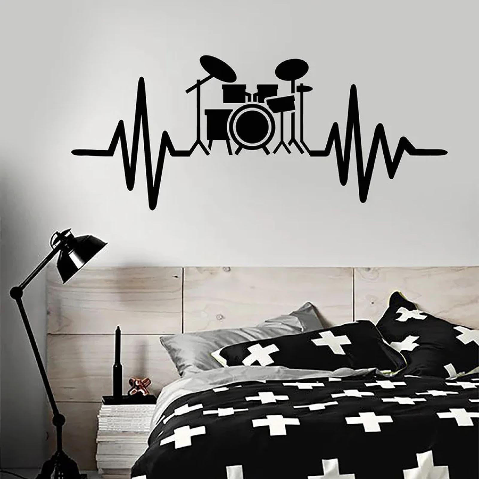 Wall Stickers Drum kit Drummers Musicians Music Lovers Window Stickers Music Studio Decoration Decals