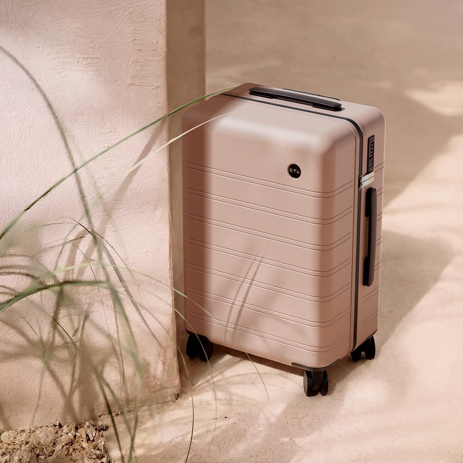 Lightweight PC Hard Shell Suitcase, 20-inch International Carry On Luggage Airline Approved with TSA Lock, 360 Silent Spinner Wheels- Ideal for Travel Suitcase (Pink, Carry-on 20-Inch)