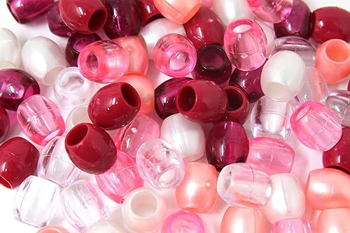 Alrededor de 60 cuentas de poni de alta calidad, extra grande de 0.709 x 0.591 in, cuentas de pulsera geniales para trenzas de cabello y disponible en Yaxa Mexico