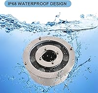 Vista 5 de Luz de fuente LED Luz subacuática Estanque Luces Blanco Cálido DC12V IP68 Impermeable Sumergible Luz para Estanque de Fuente de Jardín
