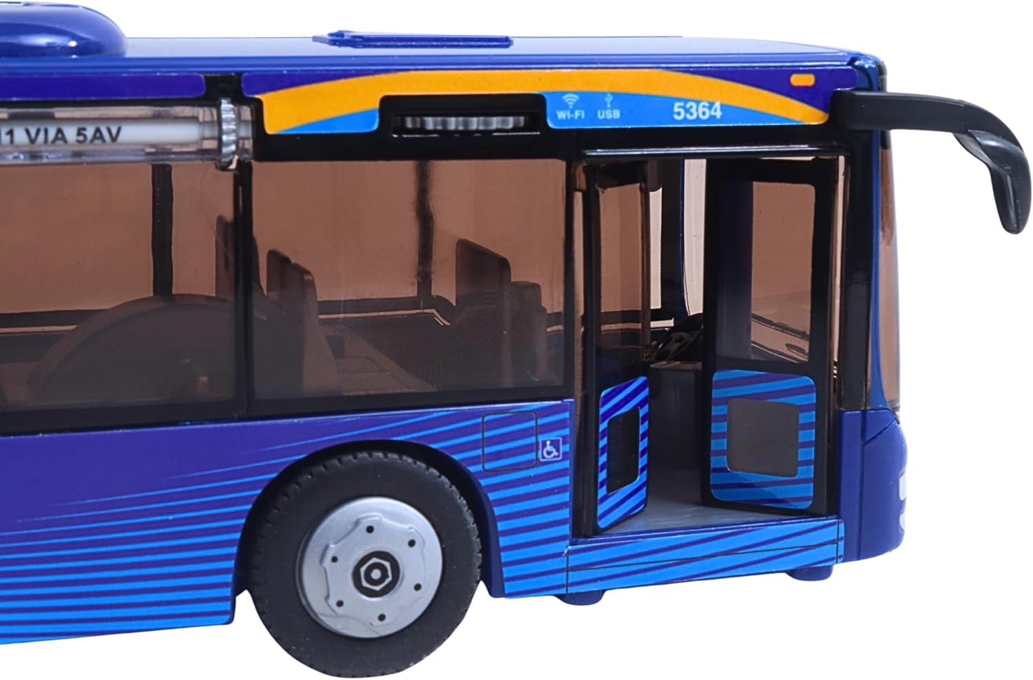 Daron Toy Bus – MTA Articulated Bus – Officially Licensed New York City Transit Die-Cast & Plastic Toy Bus with Opening Doors, 16-Inch City Bus for Kids Ages 3+