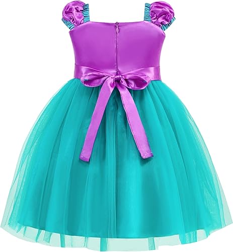 Miniatura 2 de Mermaid Costumes for Toddler Girls,Mermaid Dress for Kids,Birthday Halloween Party Dress Up Outfits