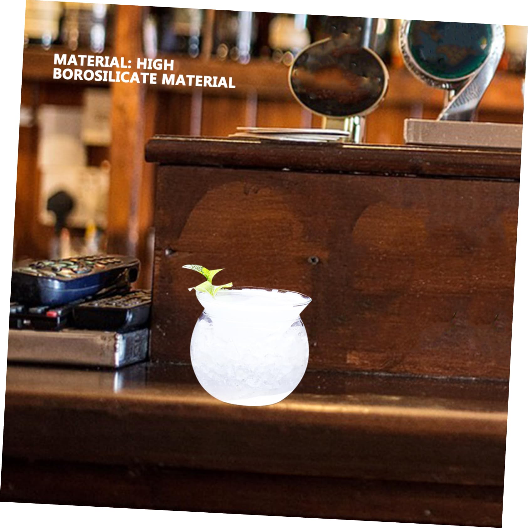 Luxshiny Stemless Martini Glasses with Chiller: Cocktail Glass Set with Cavier Server Bowl Ice Chilled Serving Bowl with Ice Holder for Martini Wine Chiller