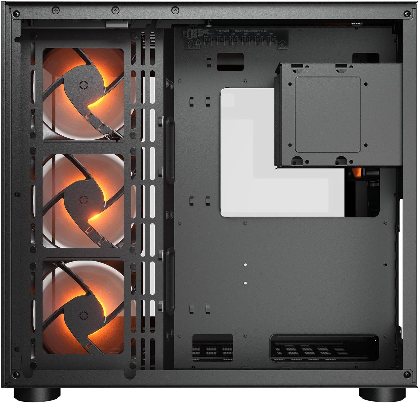 Cougar FV150 RGB Gaming Case Mid Tower, Up to 400mm GPU Supported, Pre-Installed Fans 3x120mm ARGB M/B Side and 1x120mm ARGB Rear, Black