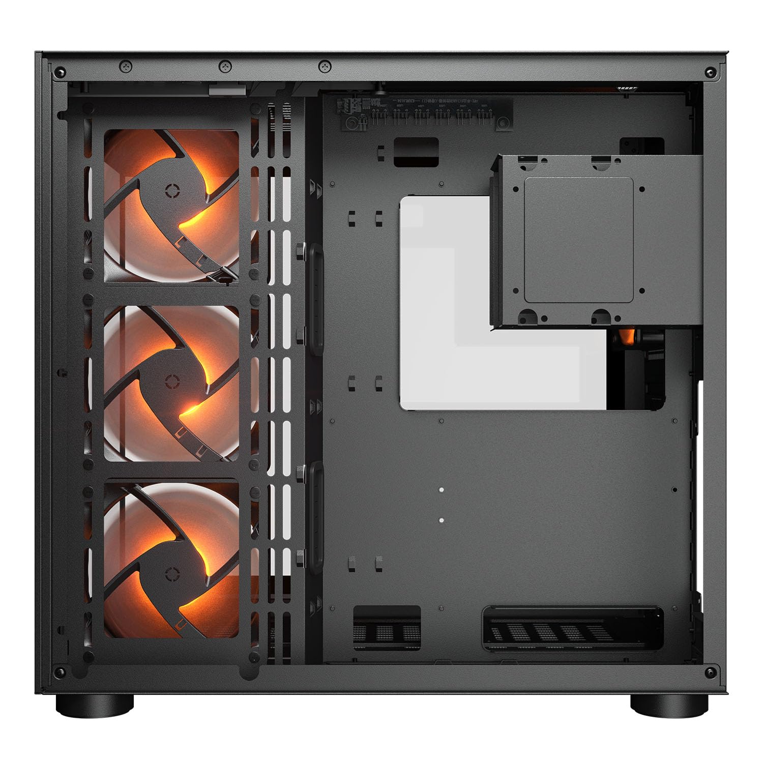 Cougar Gaming FV150RGB Mini ITX, Micro-ATX e ATX, doppia camera da letto, compatibile con GPU 400 mm, ARGB, raffreddamento avanzato, fino a nove ventole (nero)