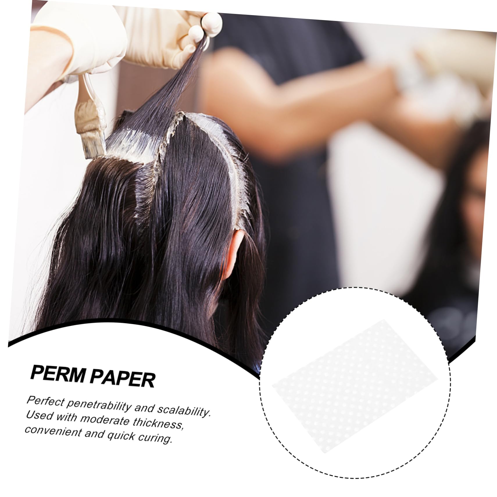 minkissy Large Hot Perm Paper for Salon Hair Perming Tool 1000 Sheets Hairdressing Stretchy Paper