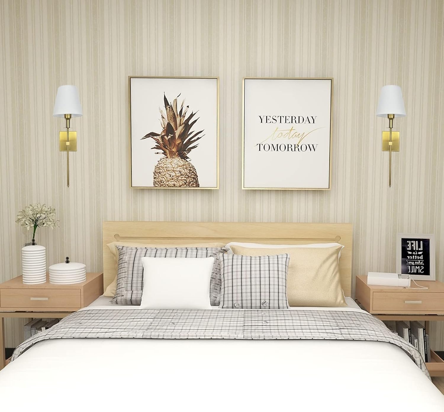 Buy Wall Lamp Battery Powered Wall Lights Set Of 2,no Wiring Required