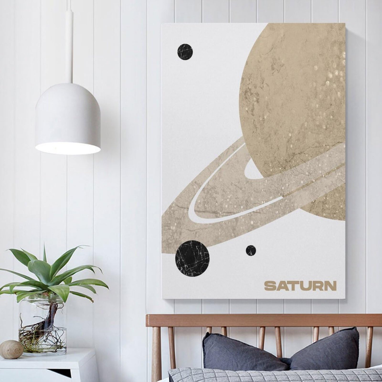 Poster di Saturno con texture in marmo, serie di poster con pianeti, decorazione da parete per gli amanti dello spazio, idee regalo astronomiche, tema spaziale
