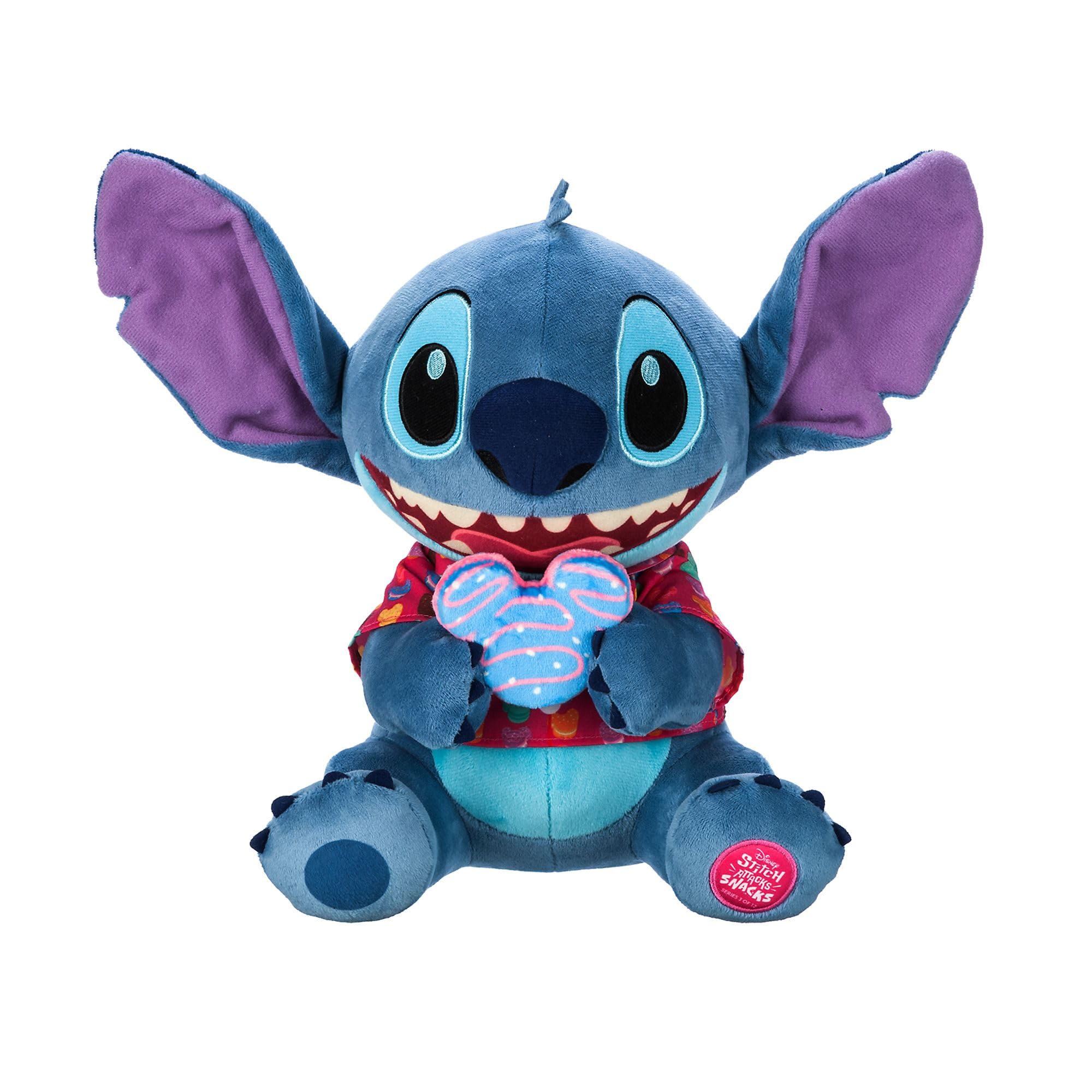 Disney Store Official Attacks Snacks Collection Macaron Plush Toy, 3 of 12, Lilo & Stitch, 33 cm, Cuddly Figure, Suitable for All Ages