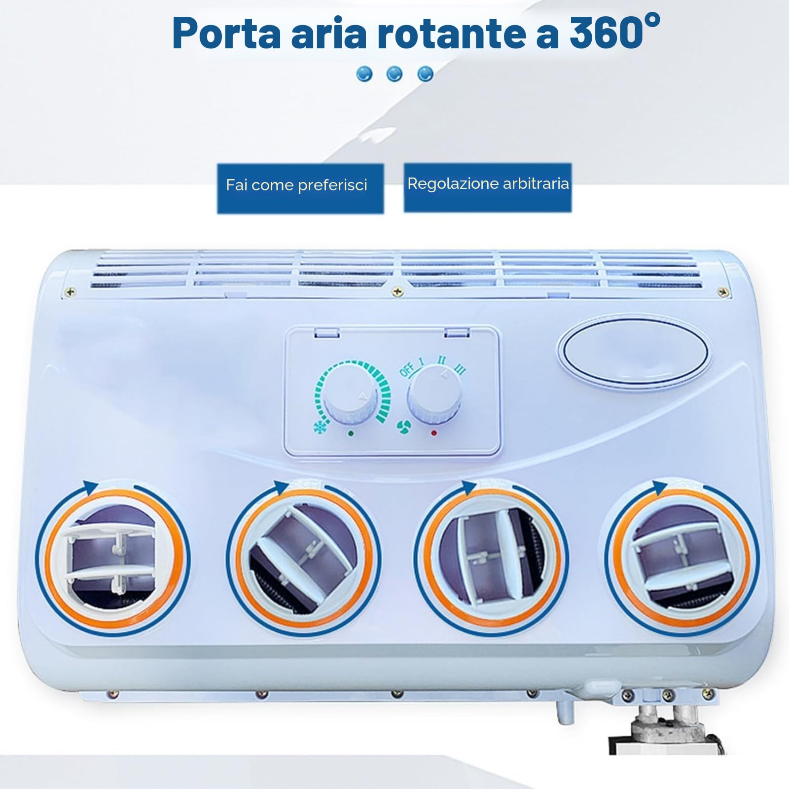 Condizionatore d'Aria per Camper - Unità CA Universale da 12 Volt per Camion Elettrico, Montaggio sul Tetto, Alta Efficienza per Veicoli
