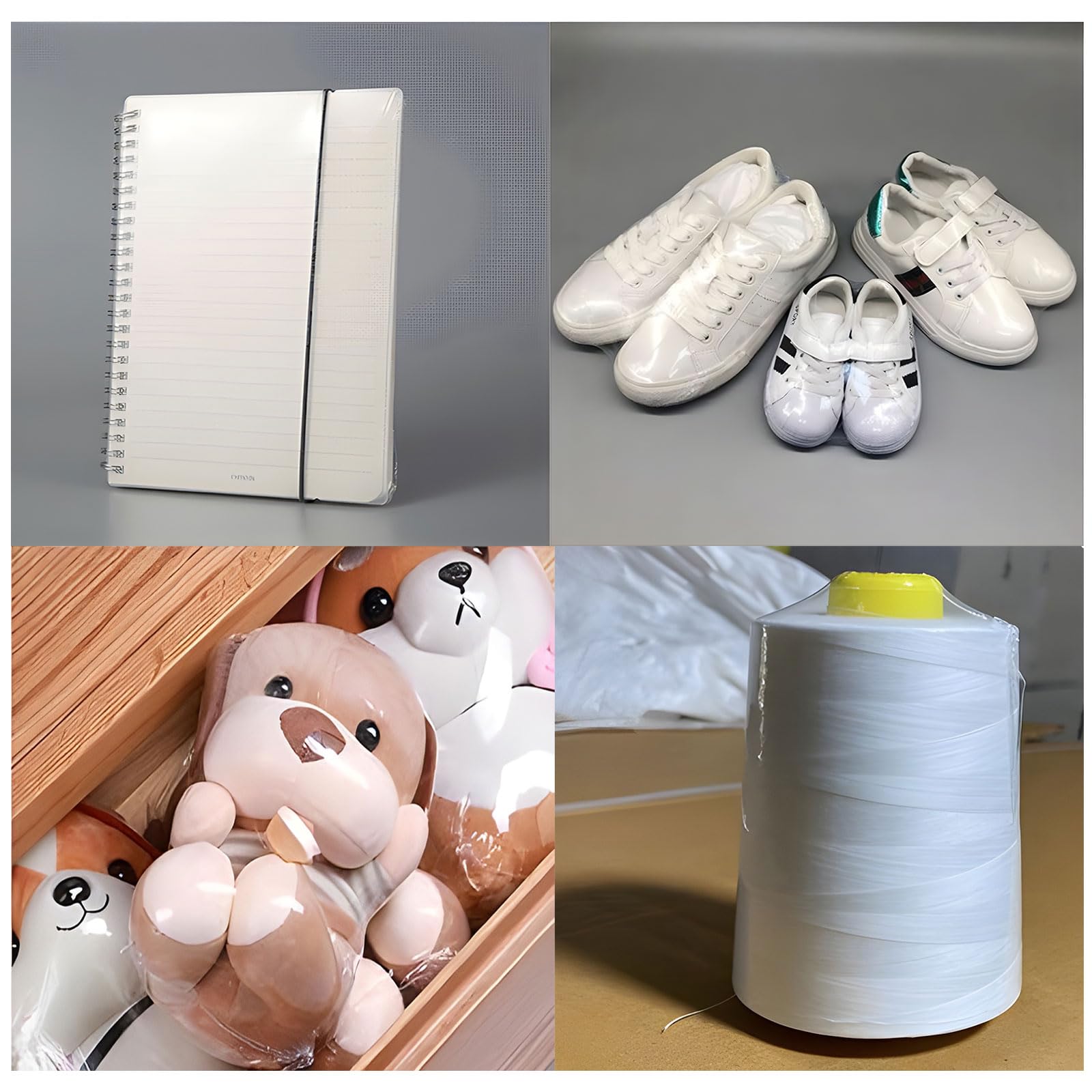 100 Pièces Film Thermorétractable Sacs D'emballage, 28 X 40 CM Thermorétractable Sacs d'emballage, Transparent en Rétractable à Chaud, Pour Cadeaux, Emballage, Savon, Chaussure