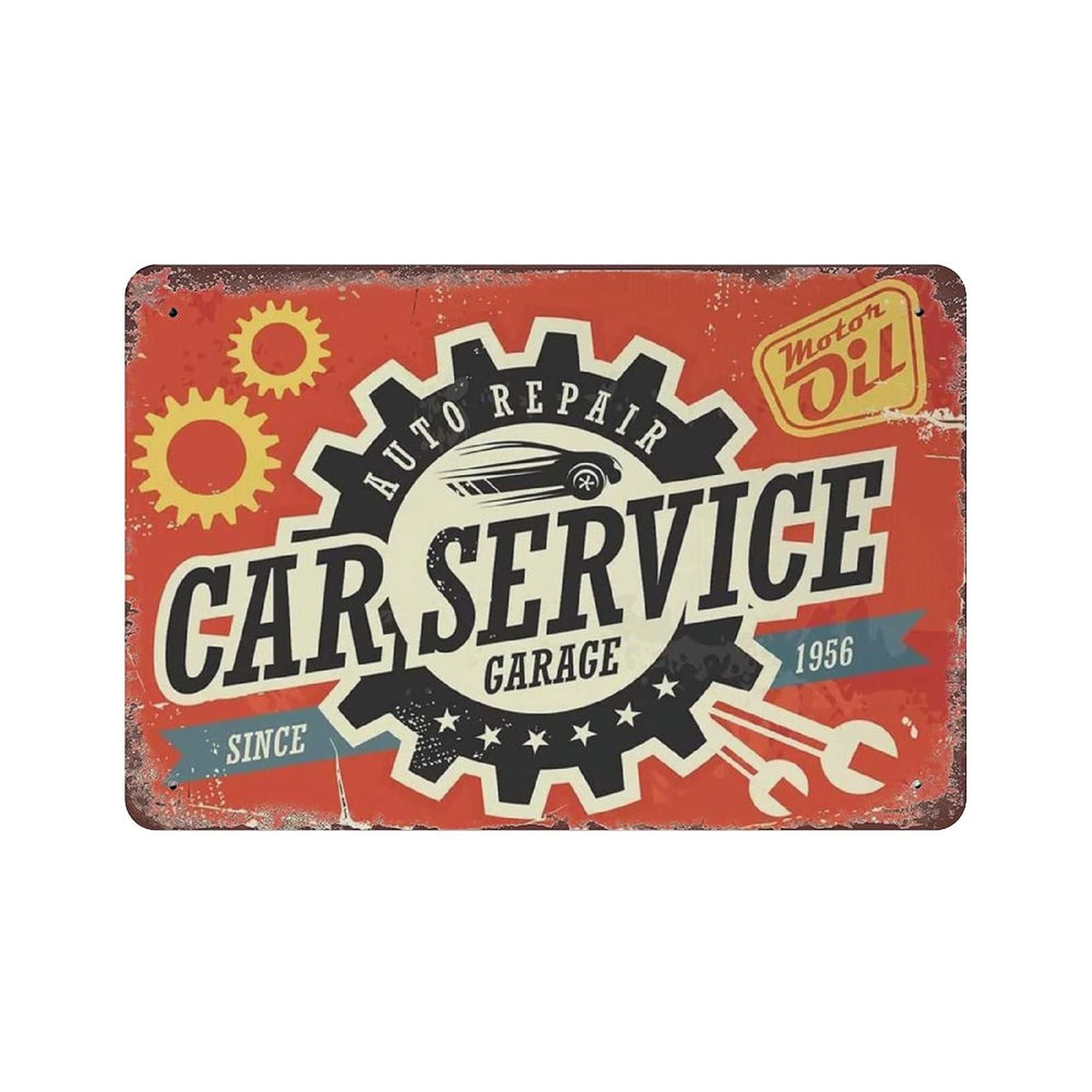 Metal Tin Sign Car Service Vintage Tin Poster Metal Sign Wall Decoration Country Kitchen Home Garage Decor 8"x12"