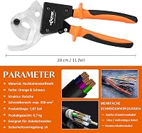 KF CPTEC Racsnis Kábelvágó Alumínium és Réz Vezetékhez, 300mm² Vágókapacitás 4