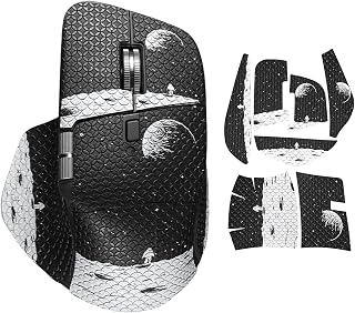 immoenuc Mouse Grip Tape for Logitech MX Master 4 Wireless Mouse, Anti-Slip Sweat-Resistant Pre-Cut Skin, 0.8mm Ultra-Thin Self-Adhesive Sticker for Gaming & Office (Earth Pattern)