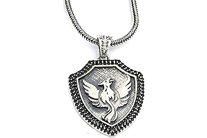 Stunning Phoenix Silver Men's Necklace: A Symbol of Strength and Rebirth