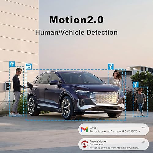 Miniatura 3 de Anpviz Cámara POE IP con zoom óptico de 5 MP, detección de humanosvehículos, cámara de seguridad metálica domo Varifocal 4X, lente de 2.8  0.472 in,