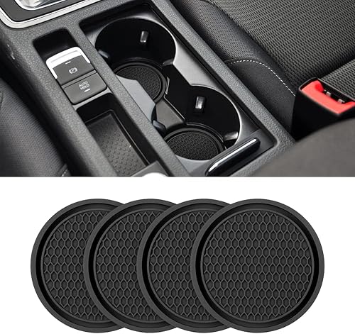 XINLIYA Portavasos para automóvil, paquete de 4 posavasos universales antideslizantes de 2.79 pulgadas de diámetro, duradero, adecuado para la