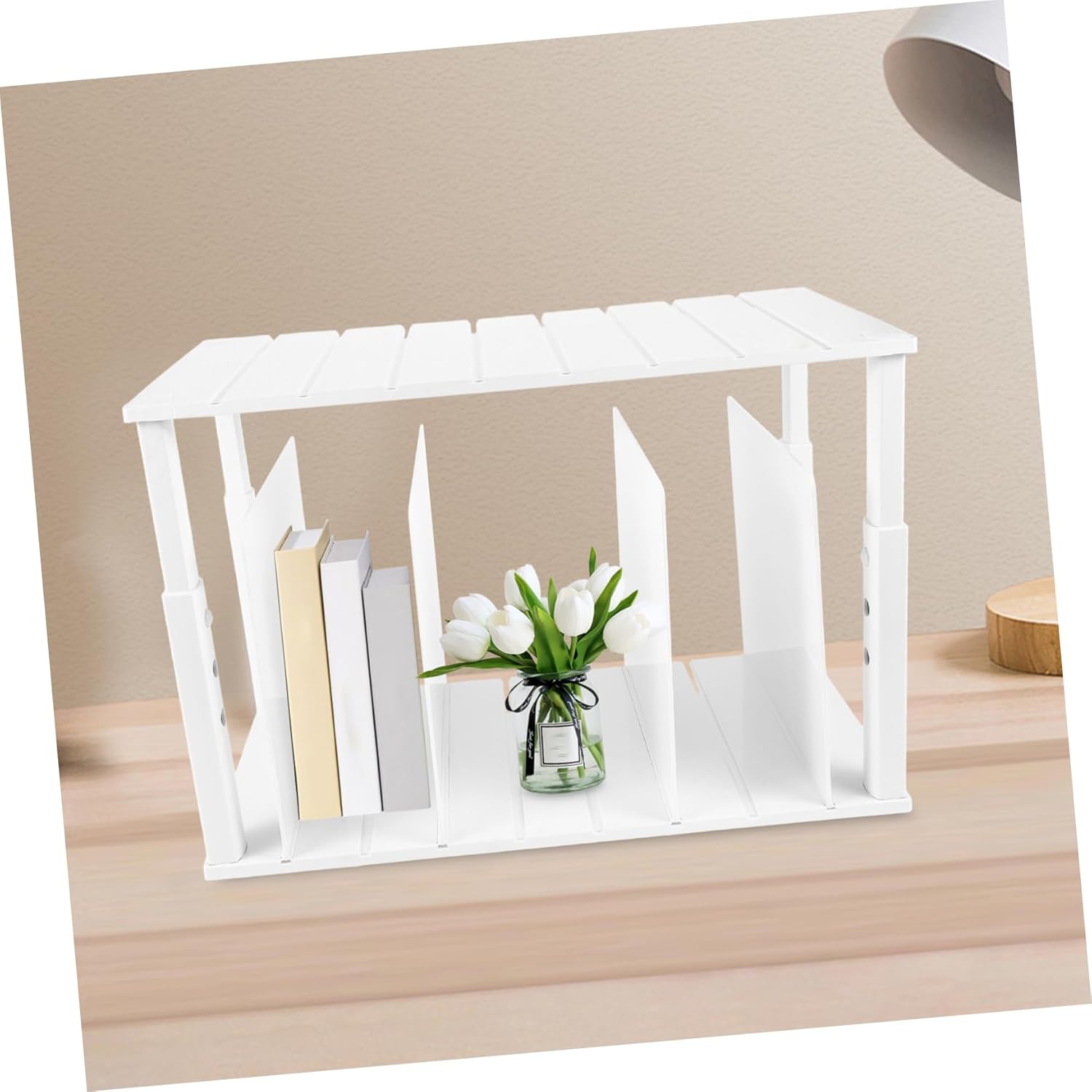 Handbag Storage Organizer with Dividers Multi-Functional Compartment for Closet Stylish Bag Stand for Purses Books and Clothes Organization