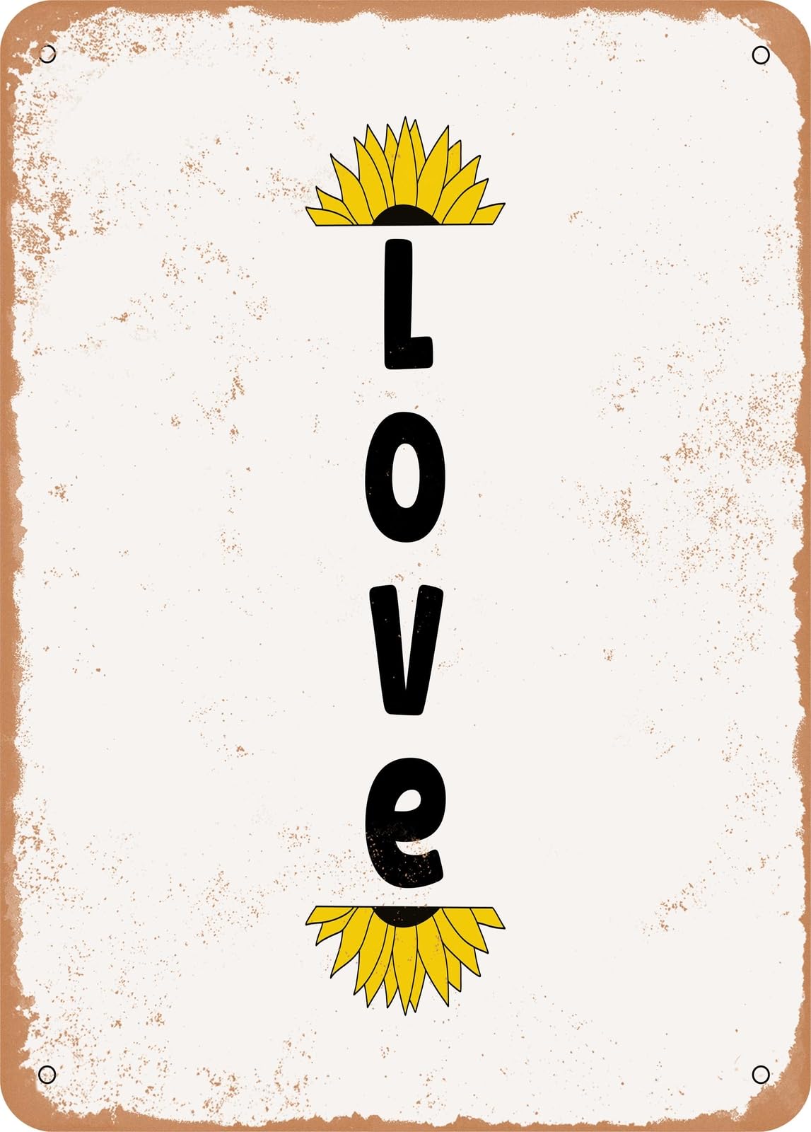 Miaomansenstore Metal Sign - Love - 22 - Vintage Rusty Look Home Decor