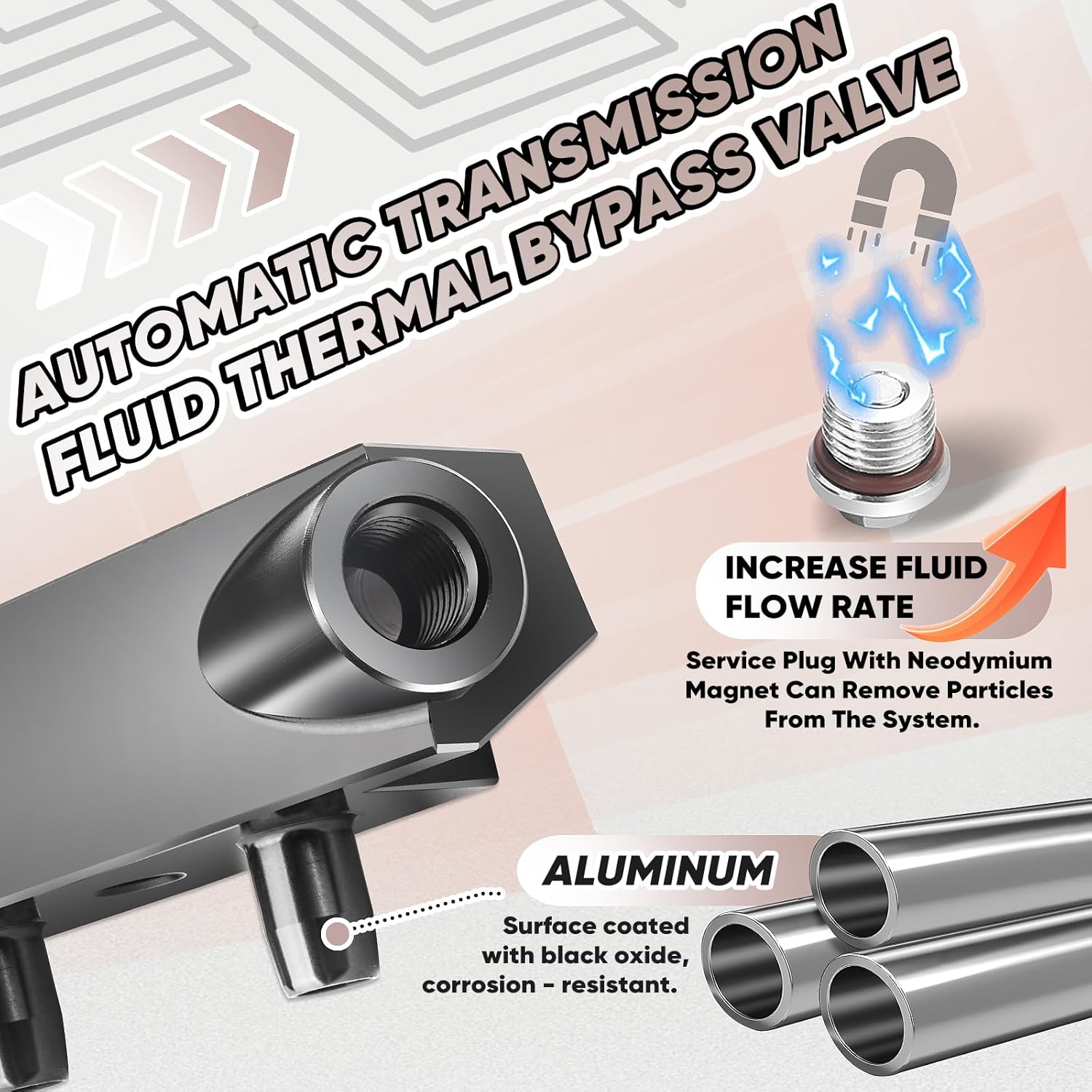 125068000 Automatic Transmission Fluid Thermal Bypass Valve is Designed for 2014-2018 GM 6L80 6 - Speed transmission Compatible with Cadillac Escalade Chevy Tahoe Suburban Silverado 1500