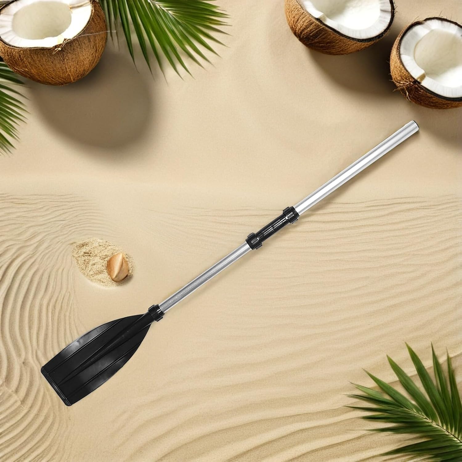 Holibanna Canoe Paddle and Kayak Oar with Aluminum Alloy Shaft and Thick Plastic Blade, Lightweight Single Paddle for Inflatable Boats, Kayak Fishing, Rafting, and Water Sports