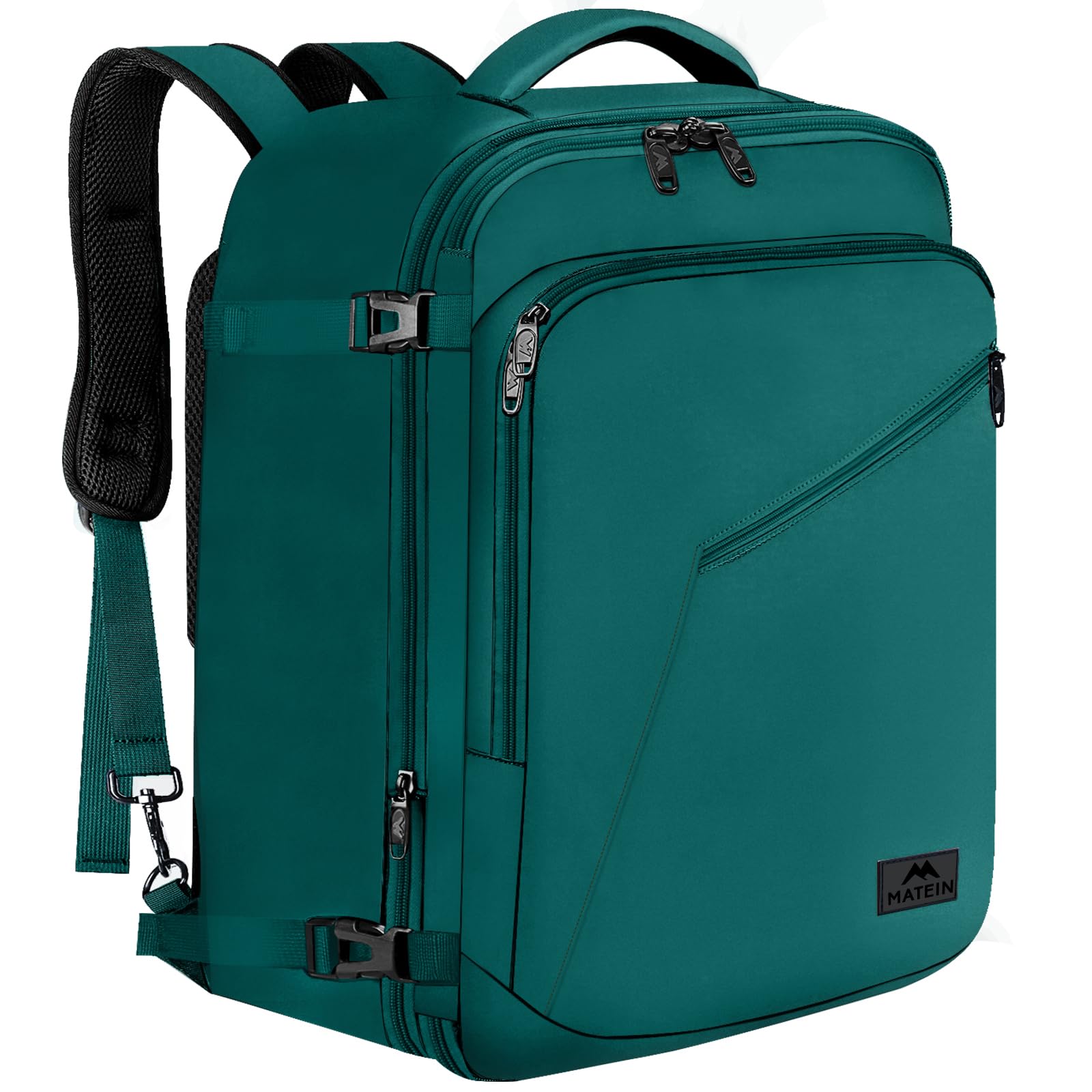 MATEIN Travel Backpack Large, Expandable Carry on Backpack for Travelling | Airline Approved, Large Capacity, Water Resistant, Lightweight Overnight Daypack for Travelling, Travel Gift, Peacock Blue