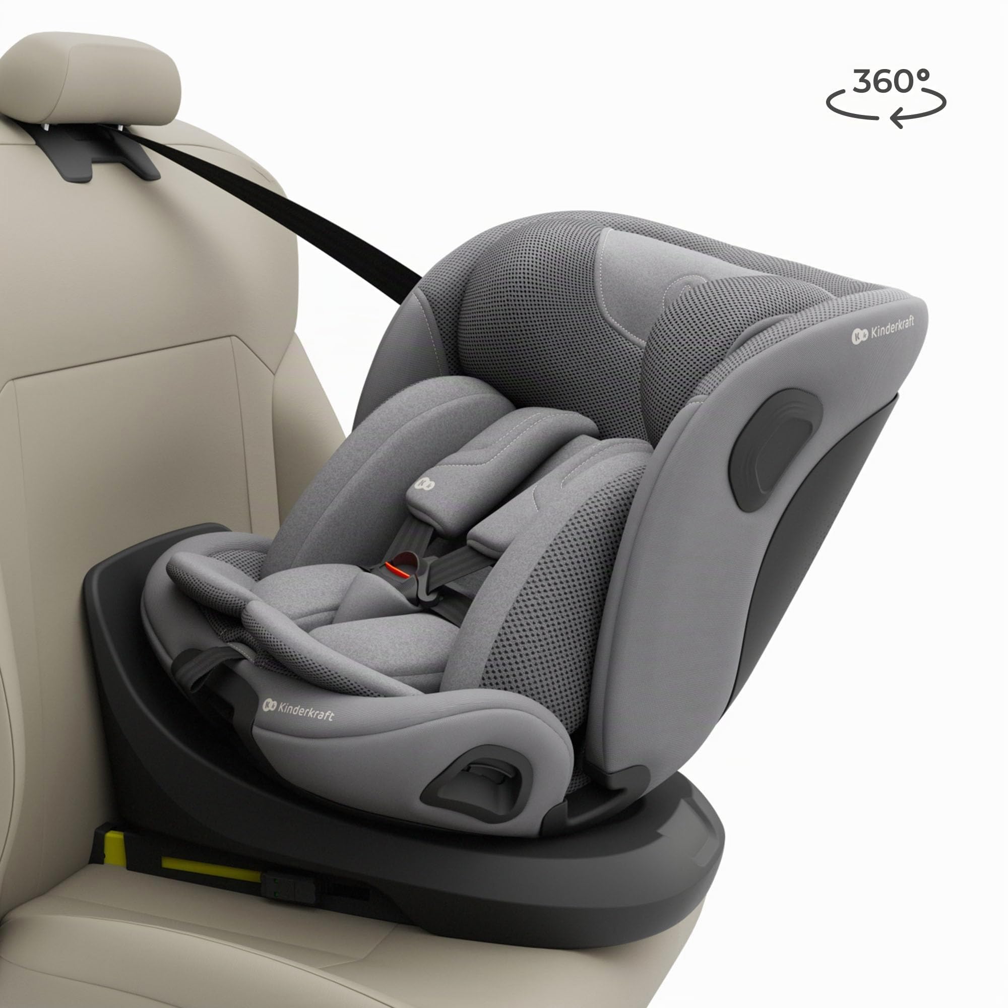 Kinderkraft I-GROW 2 PRO Siège Auto i-Size 40-150 cm 0-12 ans ISOFIX Gris