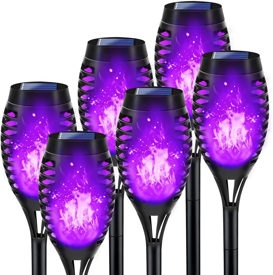 LNRYY Outdoor Halloween Decorations, 6Pack Purple