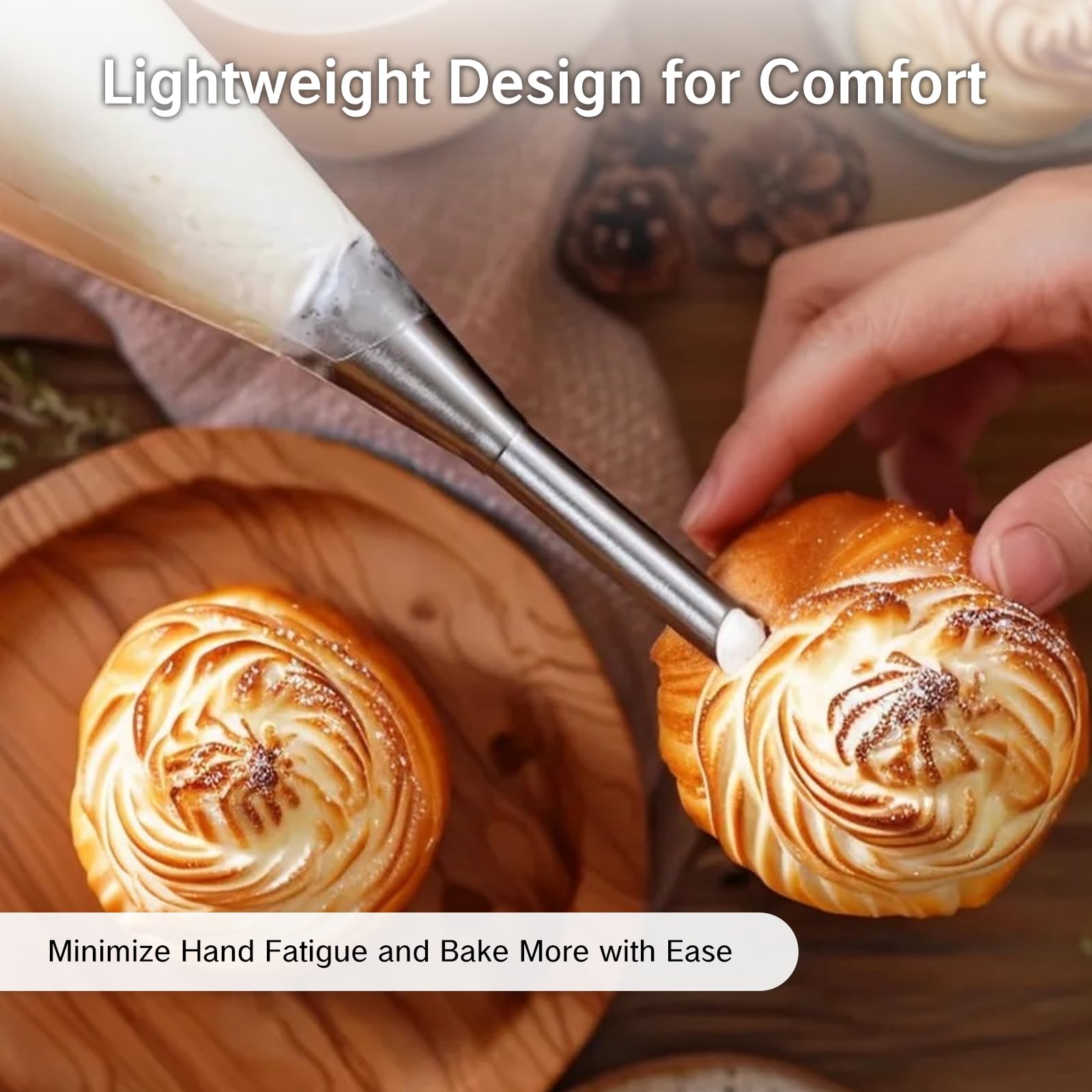 Juego de 3 puntas de relleno de tartas extra grandes Bismark para relleno de donas y pastelería, herramienta de relleno de glaseado, boquilla de pastelería grande para glaseado y decoración de 4