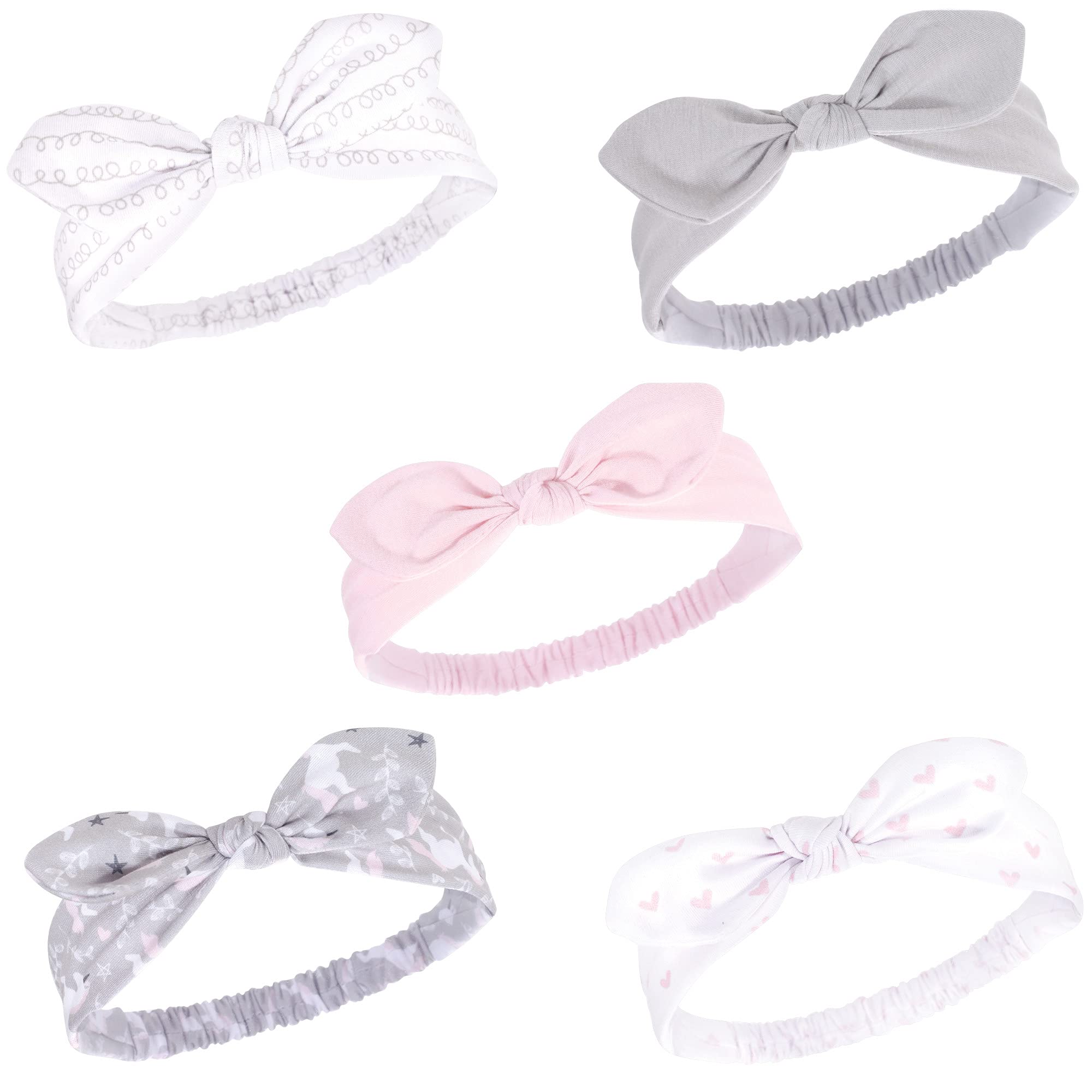 Hudson Baby Cotton and Synthetic Headbands, Size 0-24 Months
