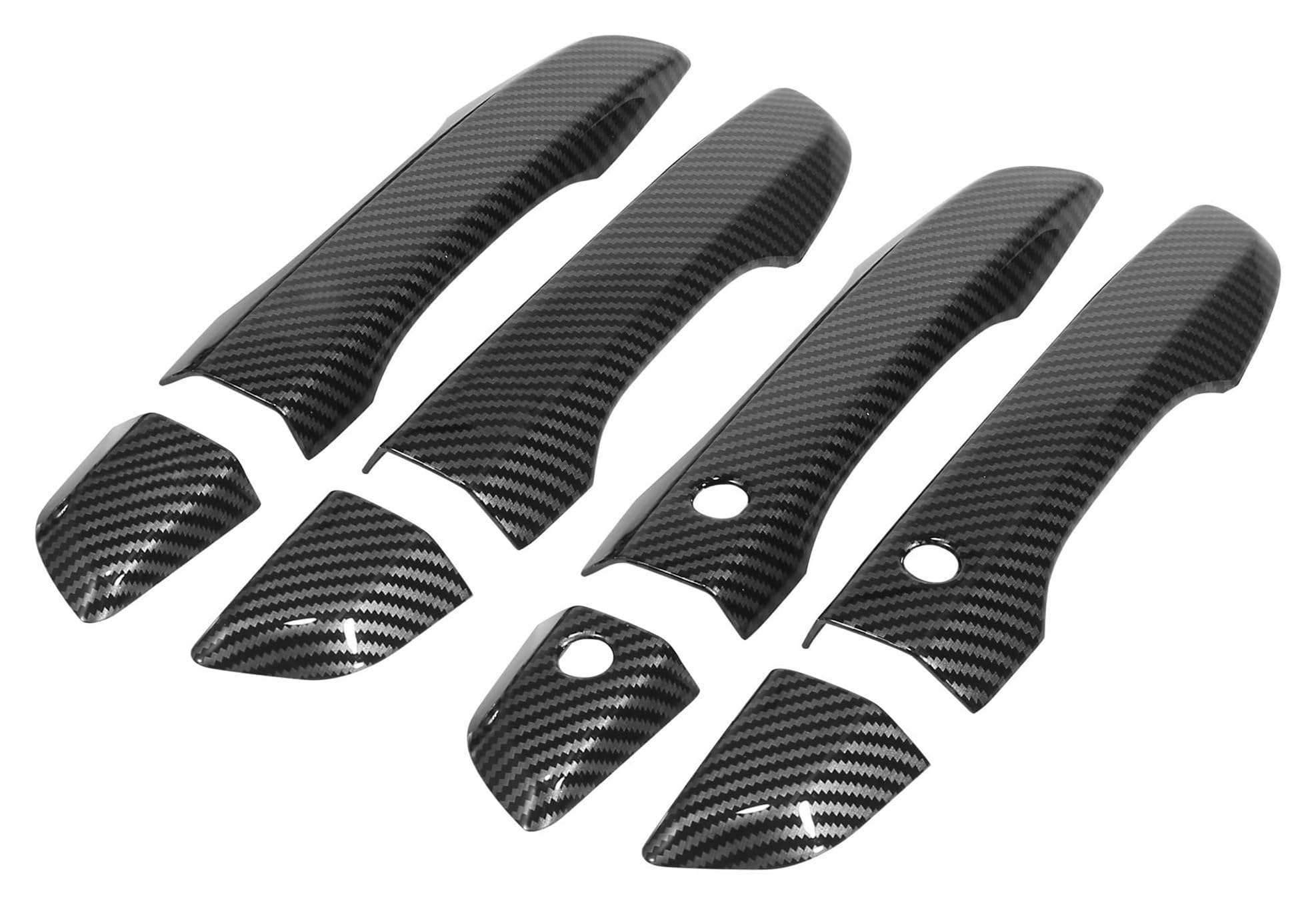 Qwqthgs Carbon Fiber Pattern Car Exterior Door Handle Cap For Civic 10Th Gen 2016 2017 2018 2019 2020 2021 8Pcs Exterior Door Handle Trim Cover With Keyless Entry