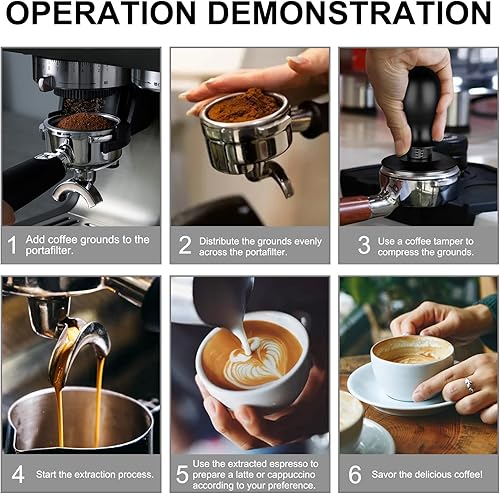 Miniatura 7 de Tamper de café calibrado con resorte para máquina de café expreso, herramienta esencial de espresso para resultados de apisonamiento perfectos, se