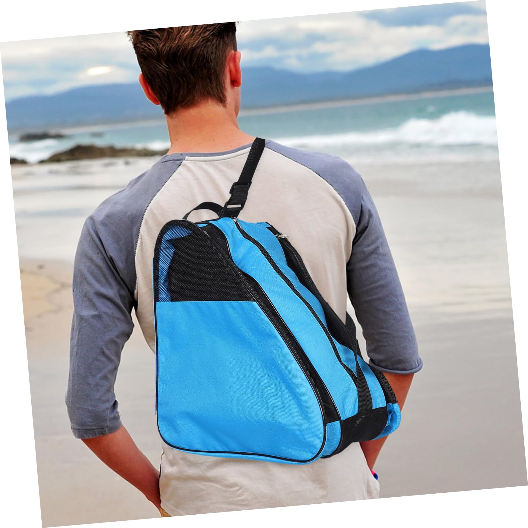 UPKOCH Borsa Per Pattini a Rotelle Accessori Per Rulli Custodia Per Scarpe Da Pattinaggio Borsa Da Skate Borsa Per Il Trasporto Del Blue Panno Oxford