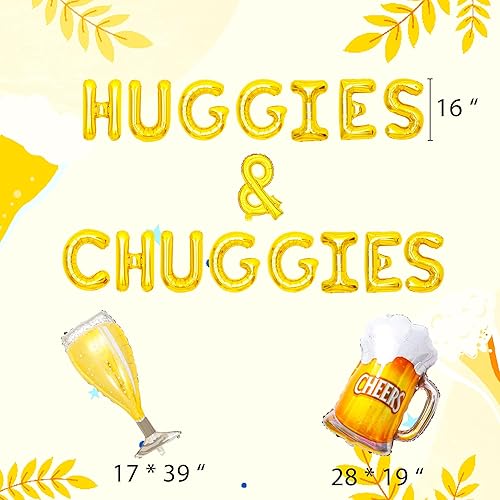 Miniatura 5 de JeVenis Huggies and Chuggies - Decoraciones de fiesta de Huggies and Chuggies, letrero de revelación de género, decoración de fiesta de pañal para