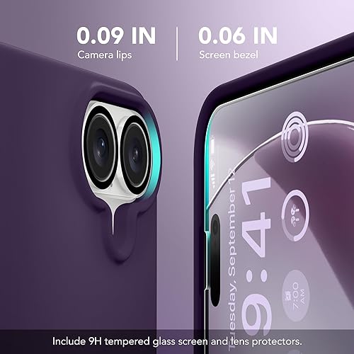 Miniatura 194 de GONEZ Funda para iPhone 14 Pro, compatible con Magsafe, con protector de pantalla + protector de lente de cámara, forro de microfibra suave