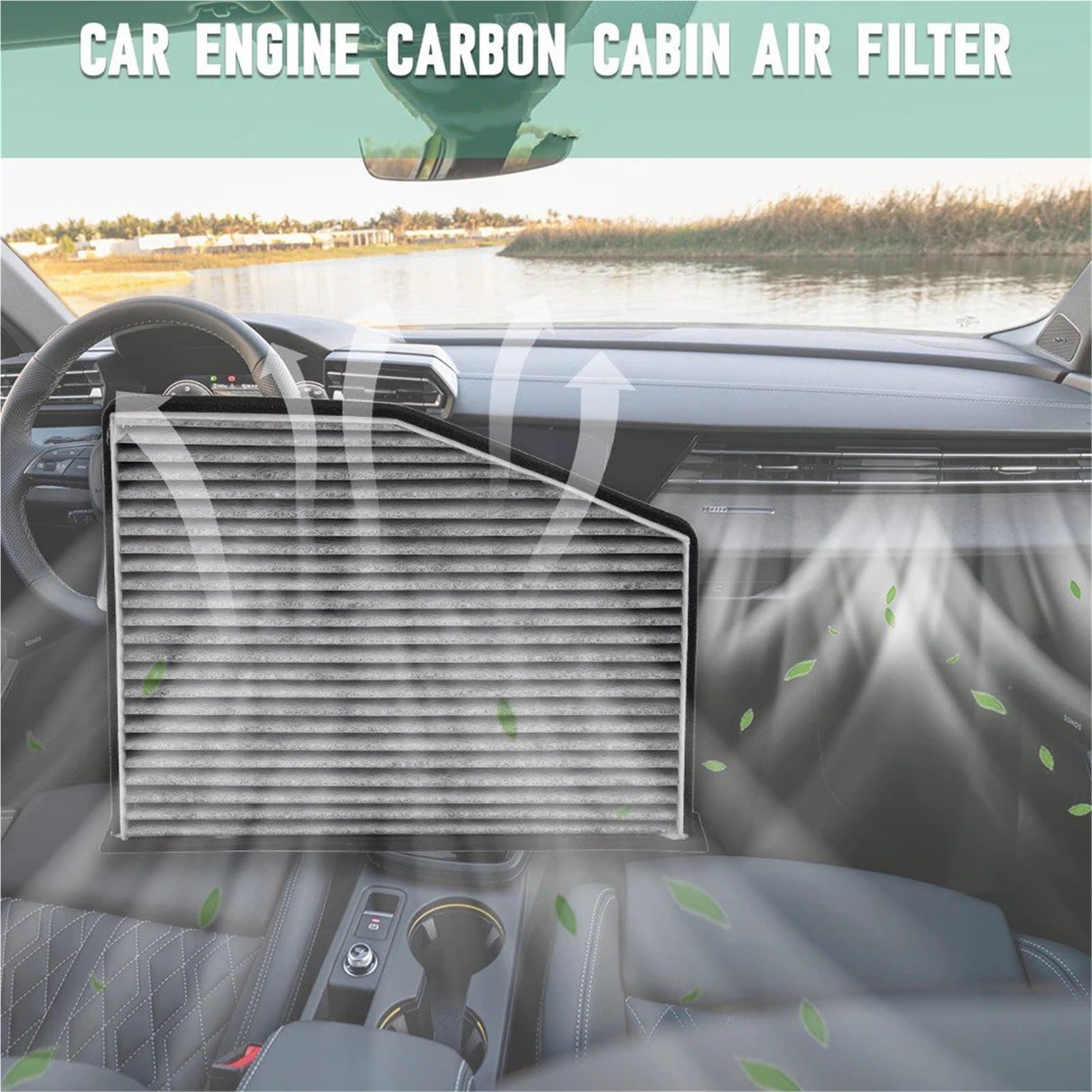 Para VW Para Passat Para R32 Para Rabbit Para Routan 2006-2022 Filtro De Aire Cabina Carbono Para Motor Coche