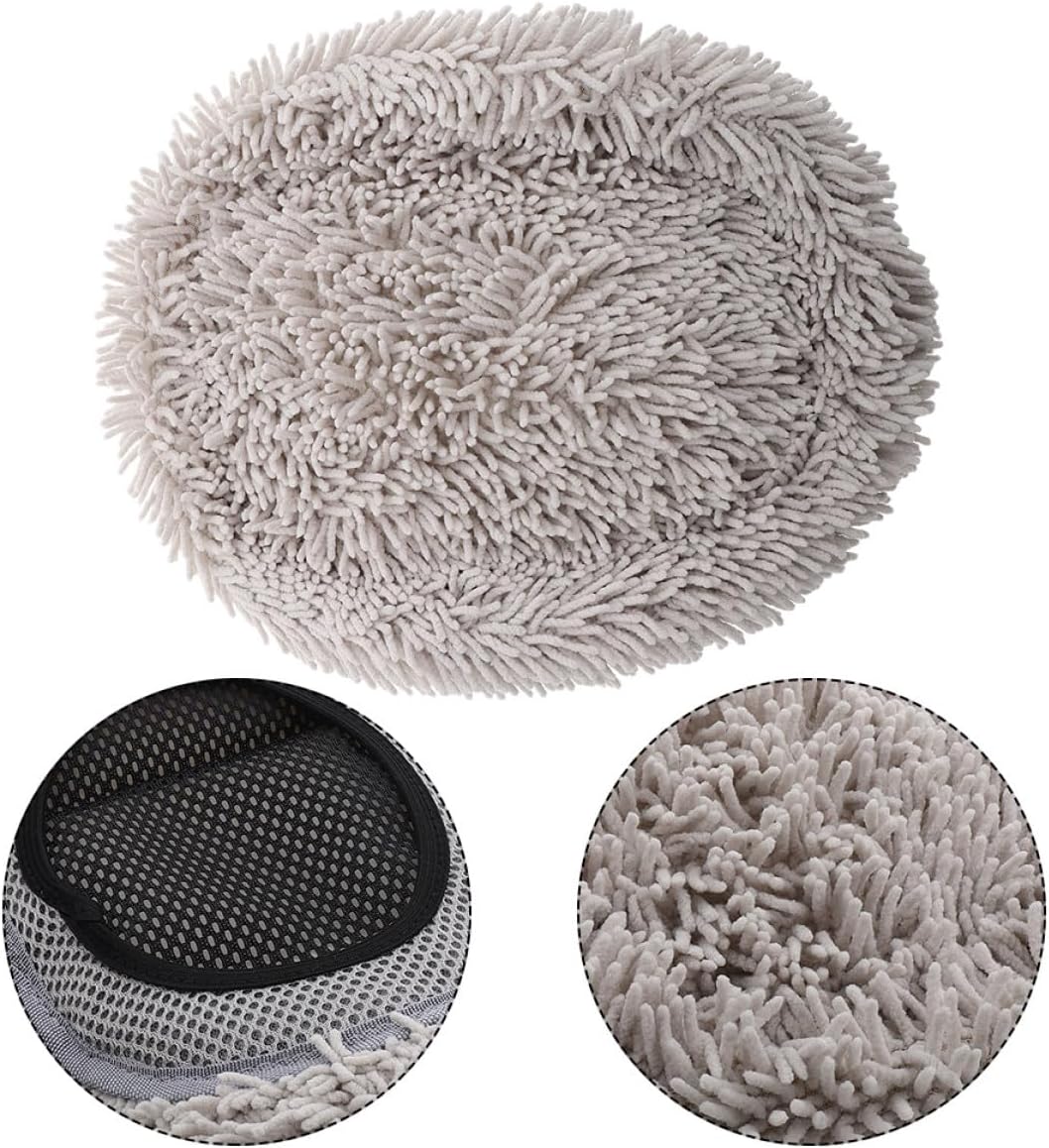 Healeved Telescoping Car Wash Brush Mop with Soft Chenille Mop Heads 2pcs Replacement Set for Vehicle Exterior Cleaning, Rvs, Trucks, and Boats