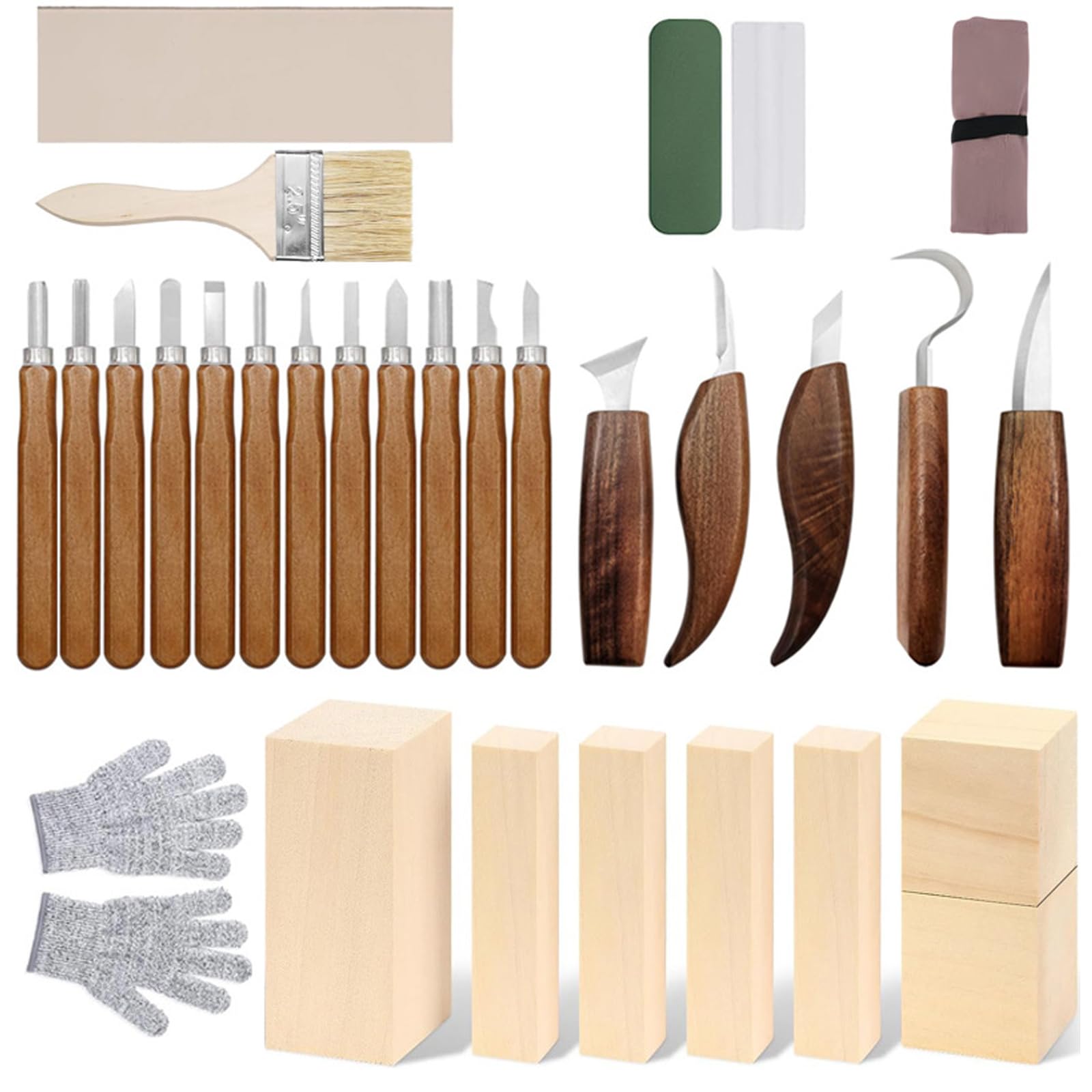 Intaglio Legno, 30PCS Set Di Utensili Da Intaglio in Legno,Strumenti Per Intaglios Del Legnos Per La Lavorazione Del Legnos Fai
