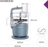 Kenwood MultiPro Compact Multifunction Robot with Express Serve, Stainless Steel Blade, Slicing and Grating Discs, Pulse Function, Storm Blue (FDP23.130GY) - 5