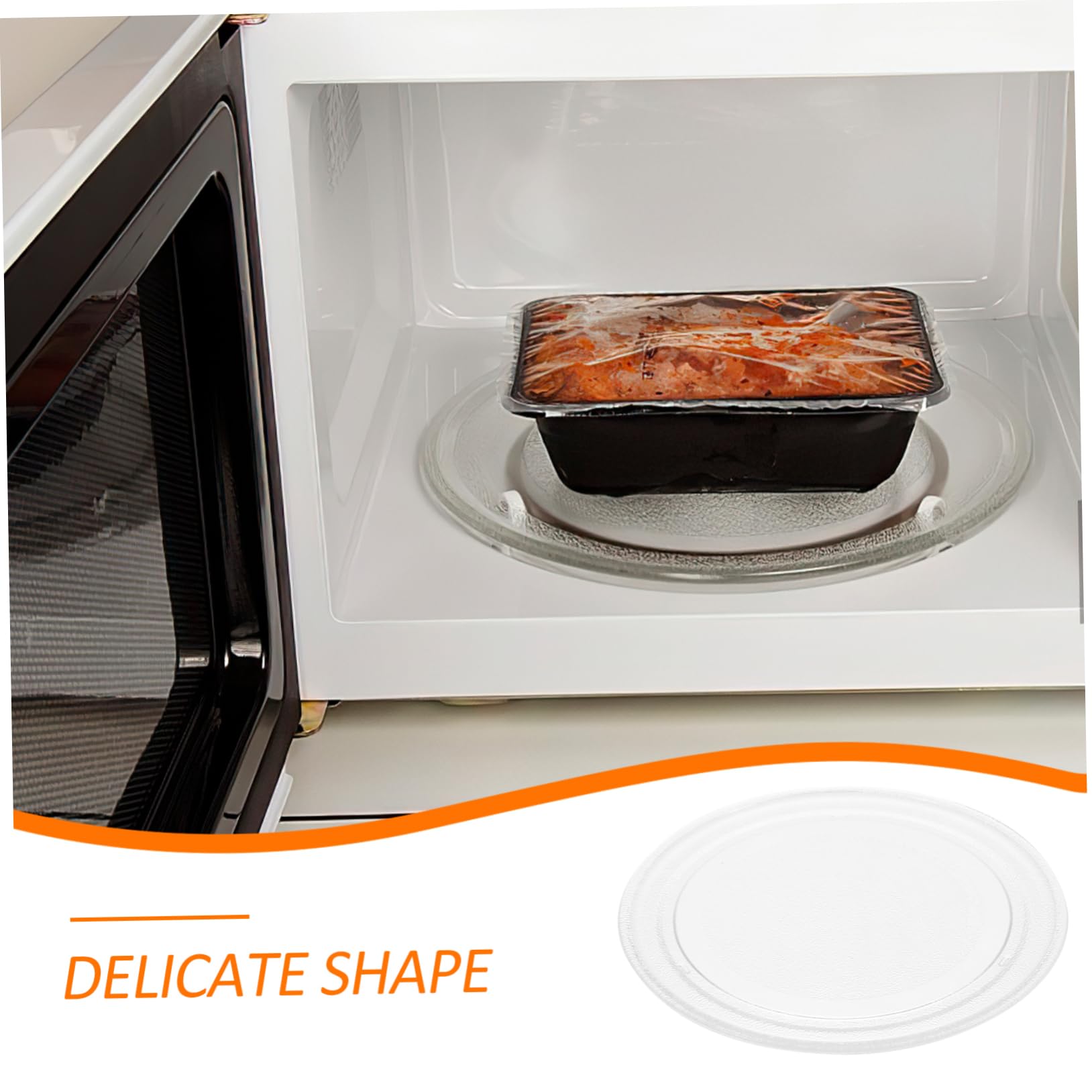 Plato Giratorio de Vidrio Bandeja de Horno Resistente y Apta para Lavavajillas Blanco para Microondas Reemplazo Adecuado de 25.5cm para Cocción y Grill