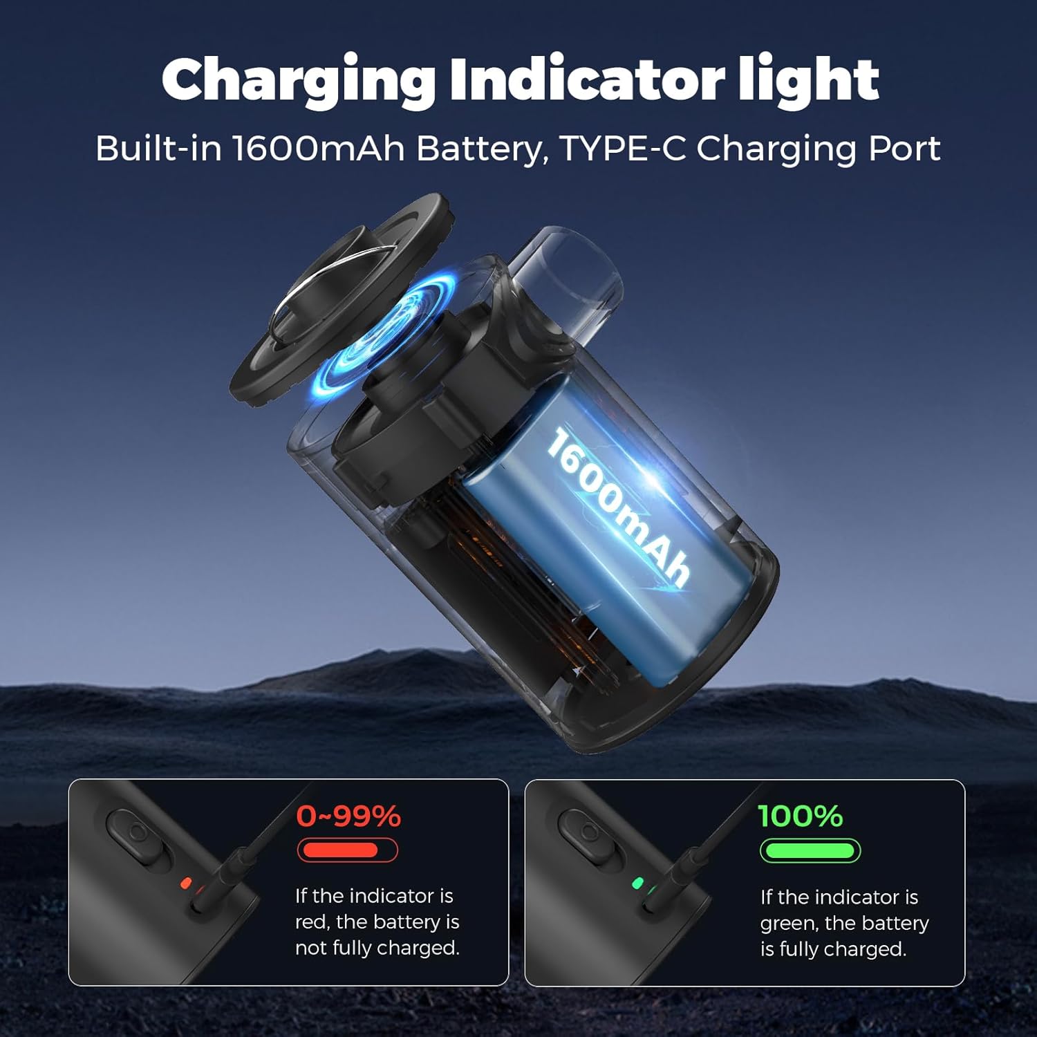 FLEXTAILGEAR Air Pump for Inflatables, 300L/min Air Mattress Pump for Inflate Deflate with 1600mAH Battery, Portable Air Pump for Sleeping Pads, Pool Toys, Floats, Swimming Ring, Air Bed