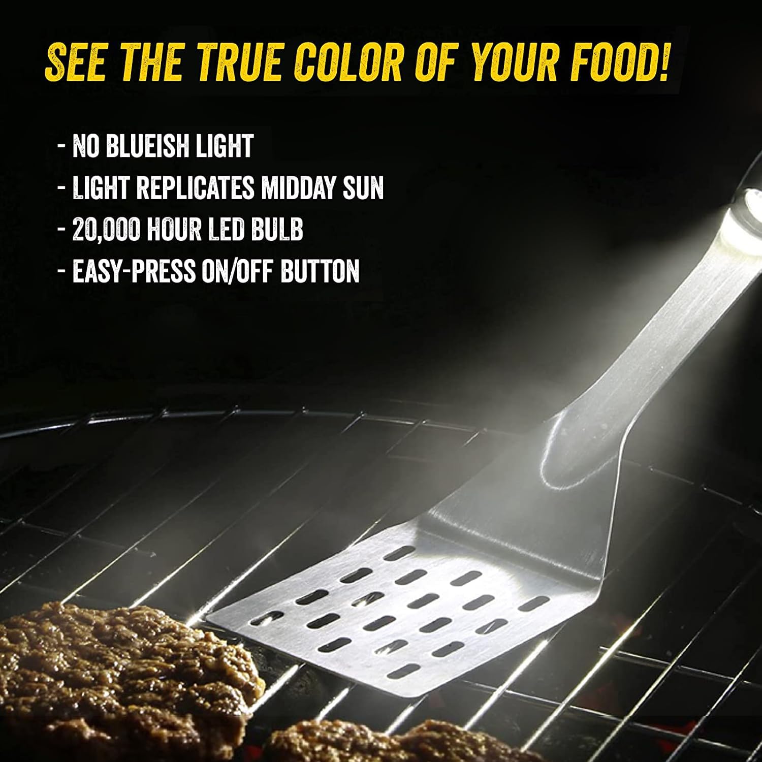 Grilllight Grillight Stainless Steel Black/Silver Grill Tool Set 2 pc