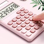 Small Mini Solar/Battery Powered Cute Pocket Standard Function Calculator, 2.7x4.5 Inches, ABS Plastic, Perfect for Office, Home, School