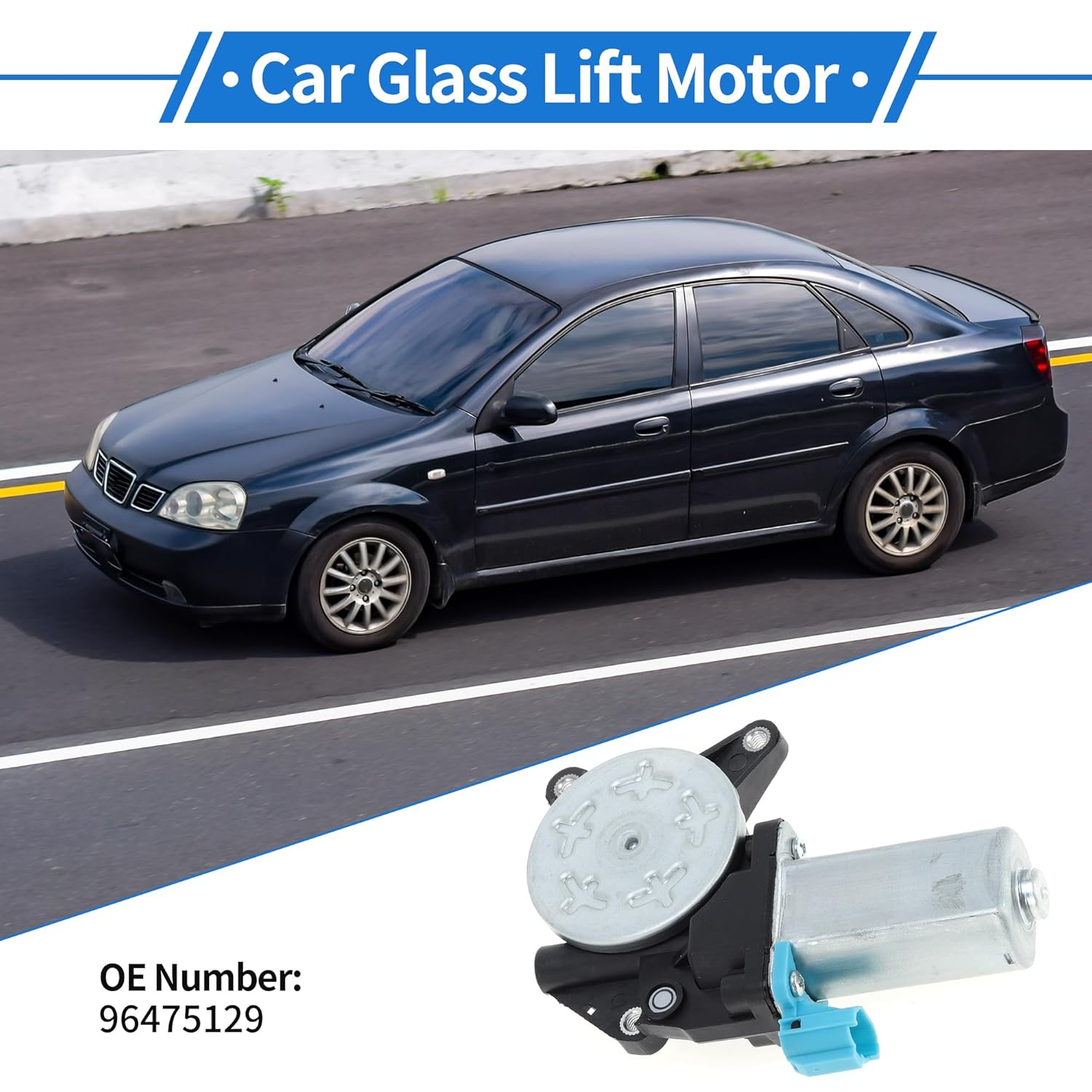 Front Right Passenger Side Power Window Regulator Lift Motor for Chevrolet Optra 2004-2007 No.96475129 2 Pin Car Window Glass Lift Motor