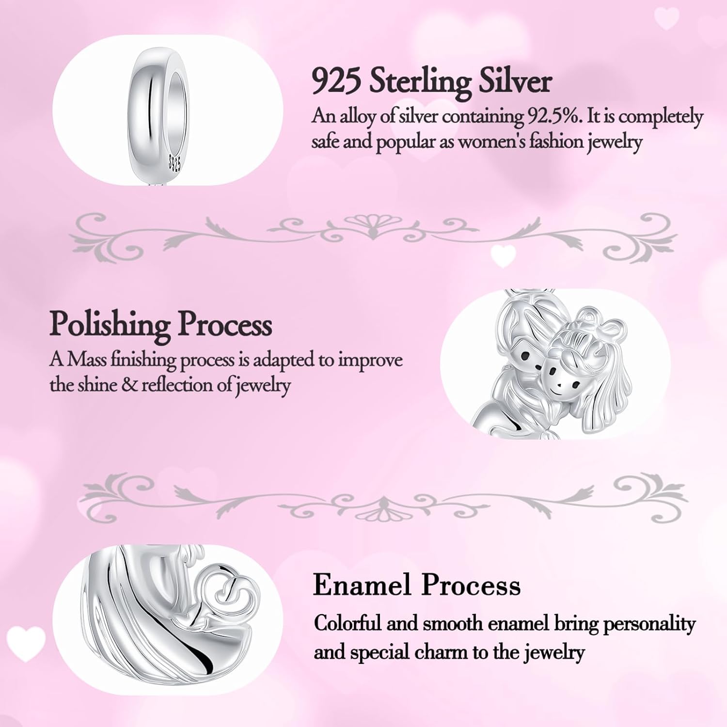Charm 925 Sterling Silver Bead Charm for Pandora Bracelets and Necklaces for Woman Dangle Pendant Bead,Jewelry Gifts - Image 5